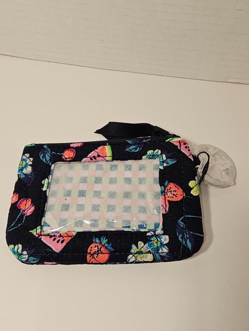 NWT Vera Bradley Zip ID Case Fruit Grove Wallet Bag Keychain Purse Wristlet